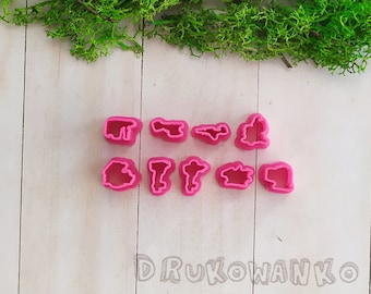 Set of 9 Tools DeWalt Makita Milwaukee Bosch Polymer Clay Cutter Mini Miniature Cookie Fondant Craft Handicraft Hobby Doll House