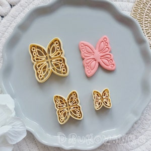 Motte Schmetterling Insekt 7 Polymer Clay Cutter für Ohrring Schmuck machen Micro Cutters Stempel Ton Werkzeuge Dekoration Art Craft