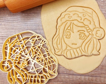 Manga Christmas Girl Chibi Sweet Japan Anime Character Animation Cartoon Handsome Fable Story Cookie Cutter Pastry Fondant Dough Biscuit