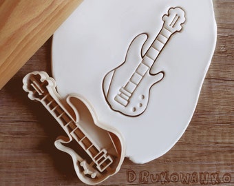 Bass Guitar Music Art Instument Cookie Cutter Pastry Fondant Dough Biscuit