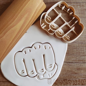 Fist Sign Hit Punch Cookie Cutter Pastry Fondant Dough Biscuit