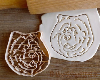 Chow Chow Dog Face Body Parson Dog Doggy Pet Animal Cookie Cutter Pastry Fondant Dough Biscuit