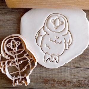 Gelukkige Uil Uilen Stripfiguur Zoet Dier Kind Kinderen Spelen Animatiefilm Kinderen Koekjesvormer Gebak Fondant Deeg Biscuit