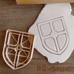 Bouclier armure guerrier croisade médiéval-fantastique RPG emporte-pièce pâtisserie fondant pâte Biscuit artisanat argile polymère