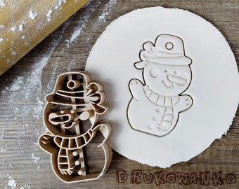 Snowman Snow Christmas Cookie Cutter Pastry Fondant Dough Biscuit