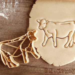 Mucca Testa a corpo intero Fattoria Latte Campagna Animali Allevamento Tagliabiscotti Pasticceria Fondente Pasta Biscotto