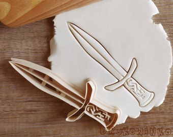 Sword Medieval Fantasy RPG Cookie Cutter Pastry Fondant Dough Biscuit