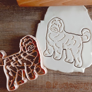 Labradoodle Goldendoodle Dog Body Parson Dog Doggy Pet Animal Cookie Cutter Pastry Fondant Dough Biscuit