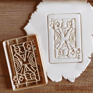 Walet Pik Kiery Karo Trefl Karty do gry As Dama Król Poker Doodle Uroczy foremka do ciastek Ciasto Fondant Ciasto Biszkoptowe