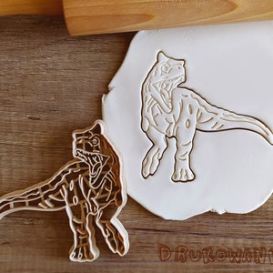 Carnotaurus Dinosaur Trex T-Rex Hunter Dino Aggresive Skull Bone Cookie Cutter Pastry Fondant Dough Biscuit