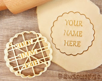 Custom Name Cookie Cutter Gift Present Love Couple Family Valentines Sweet Pastry Fondant Dough Biscuit