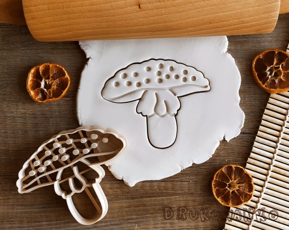 Fall Mushroom Fondant Embosser Cookie Stamp 