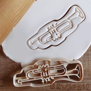 Trumpet Wind Music Art Instument Cookie Cutter Pastry Fondant Dough Biscuit