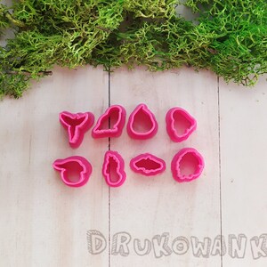 Set of 8 Birds Ara Cockatiel  Cockatoo Polymer Clay Cutter Mini Miniature Cookie Fondant Craft Handicraft Hobby Doll House Craftsmanship