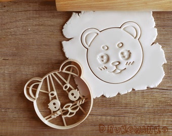 Oso de peluche con cabeza de oso, personaje de dibujos animados del bosque, juguete de peluche para niños, cortador de galletas, pastelería, fondant, masa para galletas