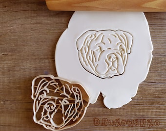 Bulldog Bull Dog Pet Animal Home Friend Cookie Cutter Pastry Fondant Dough Biscuit
