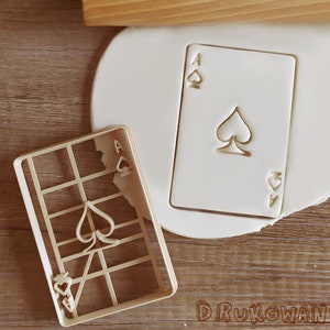 Asso di Picche Cuori Diamanti Club Carte da gioco Jack Regina Re Poker Doodle Simpatico taglierino per biscotti Pasticceria Fondente Pasta per biscotti