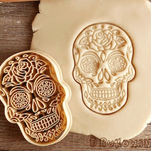 Muerte Day of the Dead Skull Calavera Sugar Skull Magique Magique Mystique Fantaisie Religion Emporte-pièce Pâtisserie Fondant Pâte À Biscuits