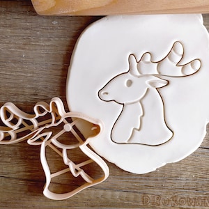 Süße Rentier Kopf Körper Weihnachten Tier Wald Winter Schnee Eis Elfe Engel Reh Ausstechform Gebäck Fondant Teig Keks