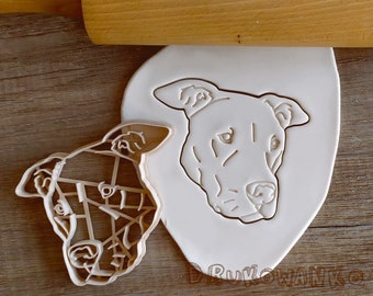 American Stafforshire Terrier Dog Cookie Cutter Pastry Fondant Dough Biscuit
