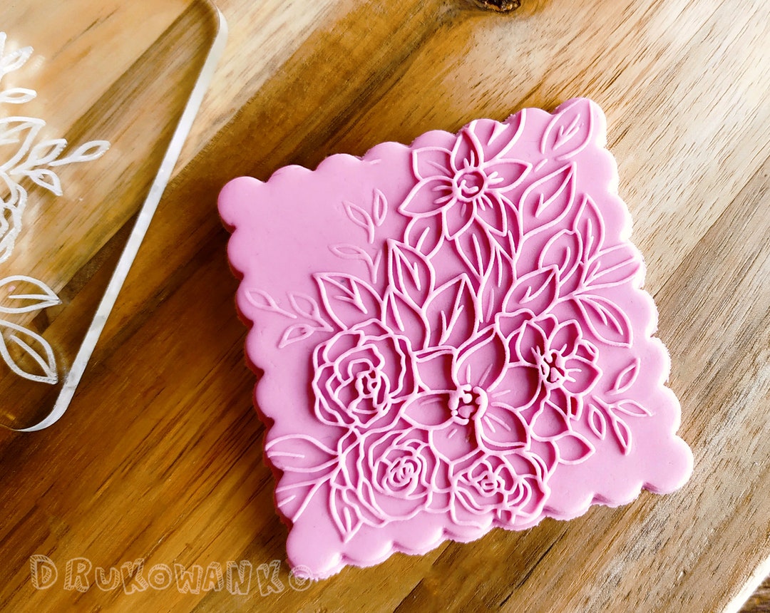 Decoration Spring Flowes Traditonal Pattern Nature - Embosser Stamp for ...