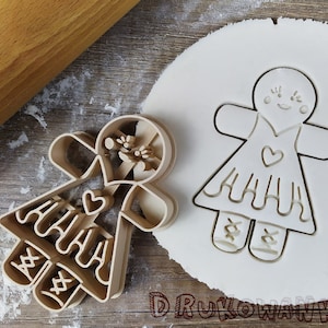 Cookie Woman Tree Christmas Gingerbread Cookie Cutter Pastry Fondant Dough Biscuit