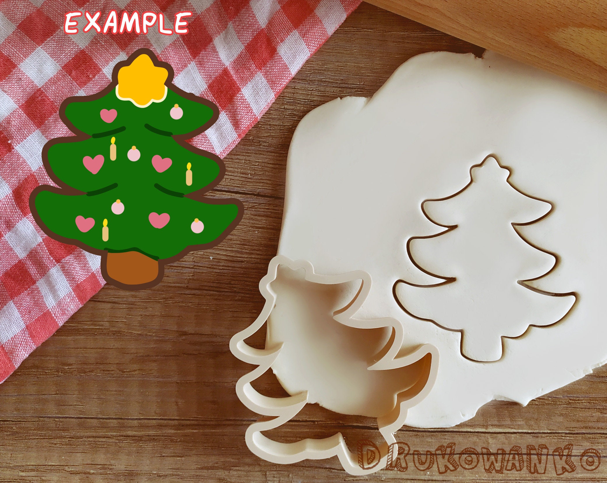 Christmas Pie Cutter and Decorator Tree 