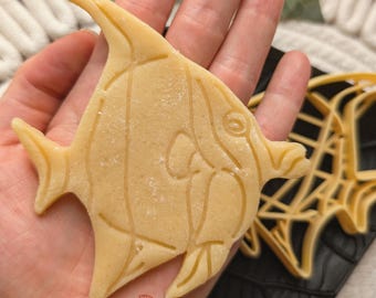 Fisch Nr 9 Flacher Kaiserfisch Meerwasser Ausstechform Gebäck Fondant Teig Keks