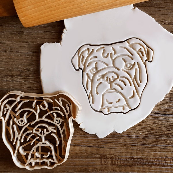 Bulldog Bull Dog Pet Other Animal Home Friend Cookie Cutter Pastry Fondant Dough Biscuit