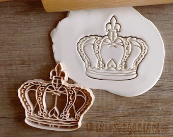 Set of 3 Crown Crowns Royal King Queen Castle Medieval Cookie Cutter Pastry Fondant Dough Biscuit