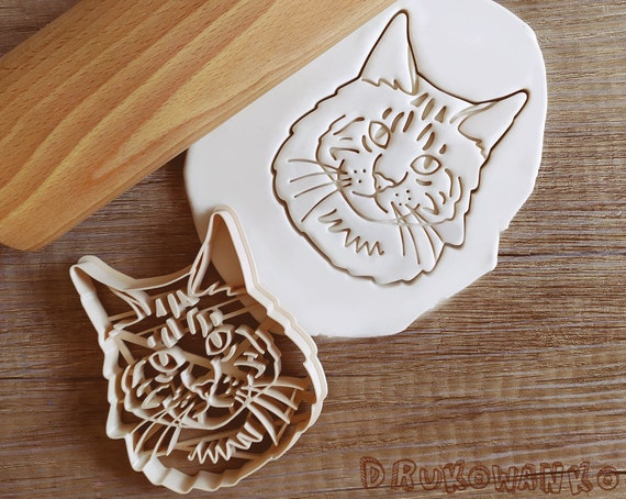 Maine Coon Cat Cookie Cutter Pastry Fondant Dough Biscuit Etsy UK
