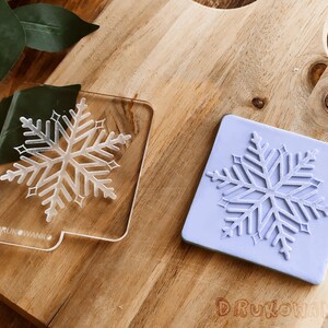 Sneeuwvlok Winter Sneeuw - Embosser Stempel voor koekjes, Cake Decorating, Deboss, Fondant, Cupcakes