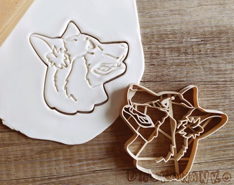 Cortador de galletas con forma de perro pastor alemán para masa de fondant y galletas