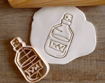 Bottle Antidote Medicine Magic Magical Flask Potion Cookie Cutter Pastry Fondant Dough Biscuit