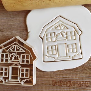 Wide House Home City Doll Gingerbread House Cookie Cutter Pastry Fondant Dough Biscuit