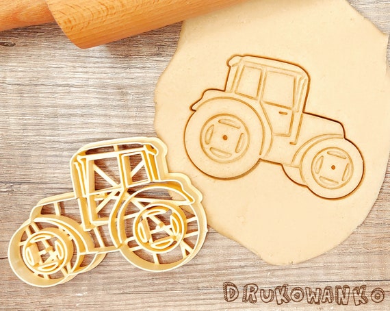 Tractor Farm Vehicle Countryside Wagon Agrimotor Mechanical Wild Doodle Cute Cookie Cutter Pastry Fondant Dough Biscuit