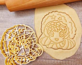 Manga Christmas Girl Chibi Sweet Japan Anime Woman Animation Cartoon Handsome Fable Story Cookie Cutter Pastry Fondant Dough Biscuit