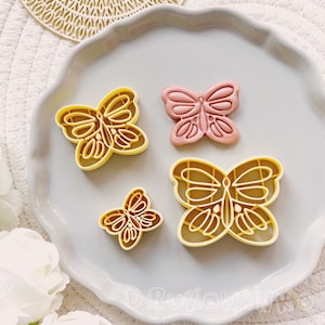 Motte Schmetterling Insekt 4 Polymer Clay Cutter für Ohrring Schmuck machen Micro Cutters Stempel Ton Werkzeuge Dekoration Art Craft