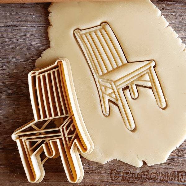 Furniture Chair Kitchen Wooden Home House Children Play Beautiful Doodle Cute Cookie Cutter Pastry Fondant Dough Biscuit