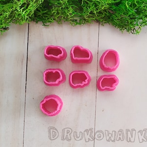 Set of 7 Sweet Guinea Pig Pigs Pet Pets Polymer Clay Cutter Mini Miniature Cookie Fondant Craft Handicraft Hobby Doll House Craftsmanship