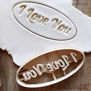 Foremka do ciastek I Love YouCiasto Fondantowe Ciasteczka