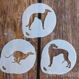 Greyhound Dog Doggo Pet - Stencil Mylar Art Craft Airbrush Coffee Painting Wall DIY Reusable Home Decor