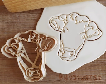 Cow Head Farm Milk Countryside Cookie Cutter Pastry Fondant Dough Biscuit