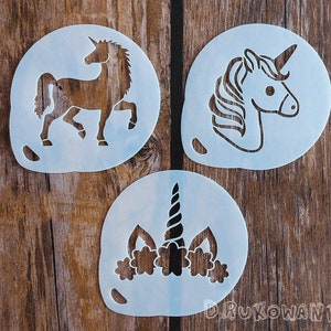 Einhorn Pegasus Pferd Fee magisches Horn - Schablone Mylar Art Craft Airbrush Kaffee Malerei Wand DIY wiederverwendbare Wohnkultur