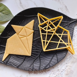 Origami Volpe Carta Decorazione della parete Foresta animale Inverno Neve Ghiaccio Elfo Angelo Cervo Taglierina per biscotti Pasticceria Fondente Pasta per biscotti