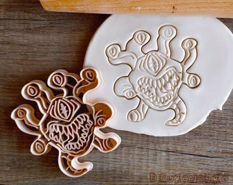 Many Eyes Monster Medieval Fantasy DnD Dungeons and Dragons Evil RPG Cookie Cutter Pastry Fondant Dough Biscuit