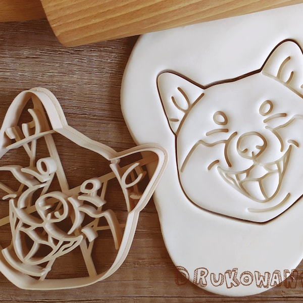 Shiba Dog Smiling Cookie Cutter Pastry Fondant Dough Biscuit