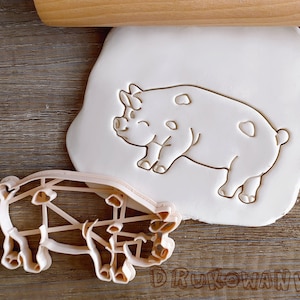 Pig Hog Boar Swine Piggy Farm Countryside Cookie Cutter Pastry Fondant Dough Biscuit