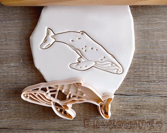 Big Blue Whale Sea Ocean Creature Predator Water Cookie Cutter Pastry Fondant Dough Biscuit