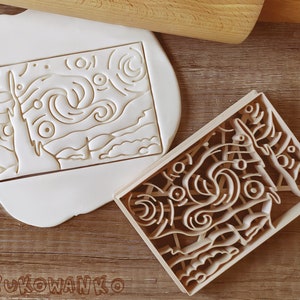 Art Van Gogh Starry Night Cookie Cutter Pastry Fondant Dough Biscuit